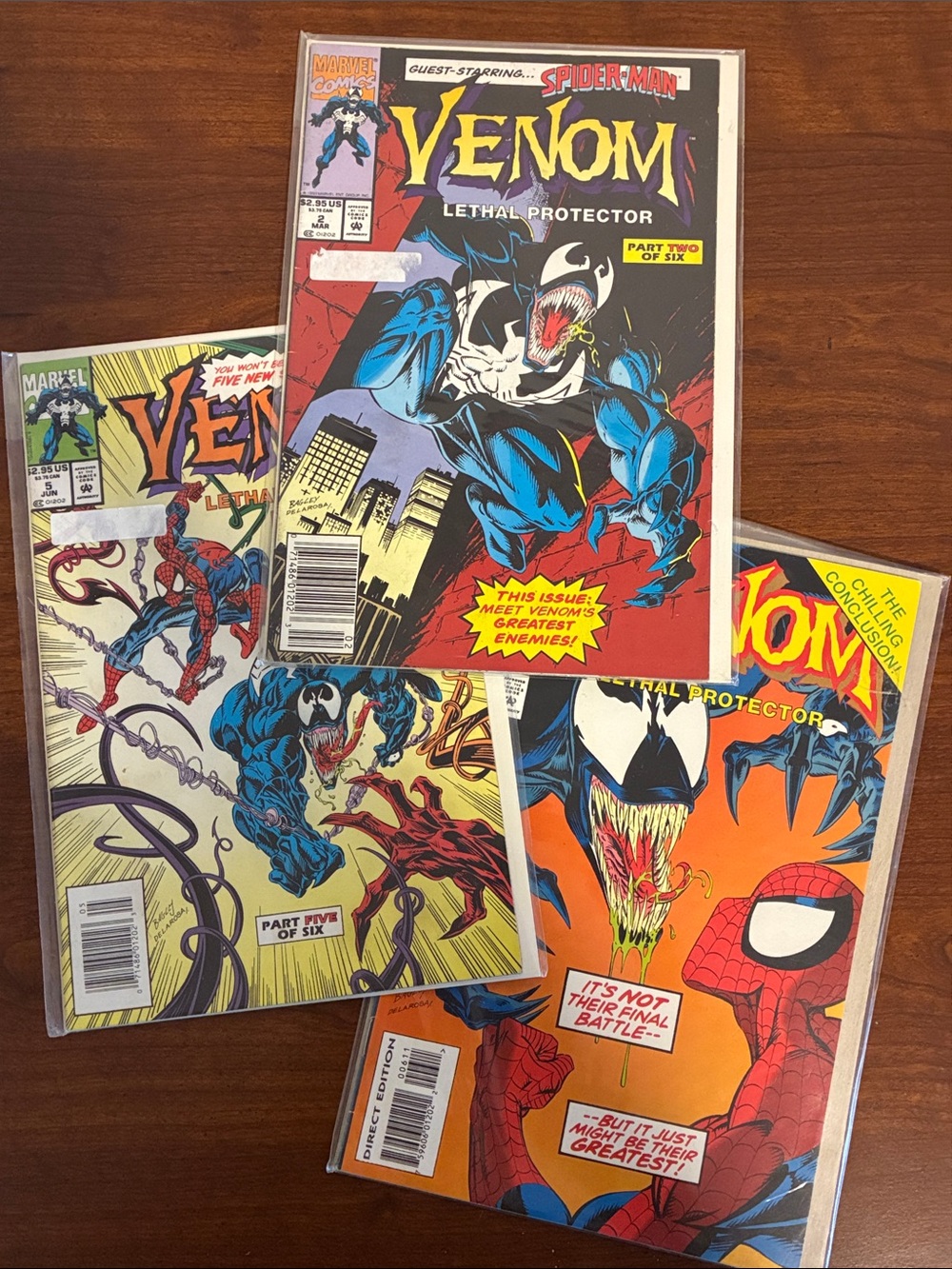 Marvels Spiderman & Venom - Early 1990’s - 3pk in plastic